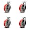 Service Caster 10 Inch Extra Heavy Duty Red Poly on Cast Iron Wheel Swivel Caster, 4PK SCC-KP92S1030-PUR-RS-4 - alternate 1